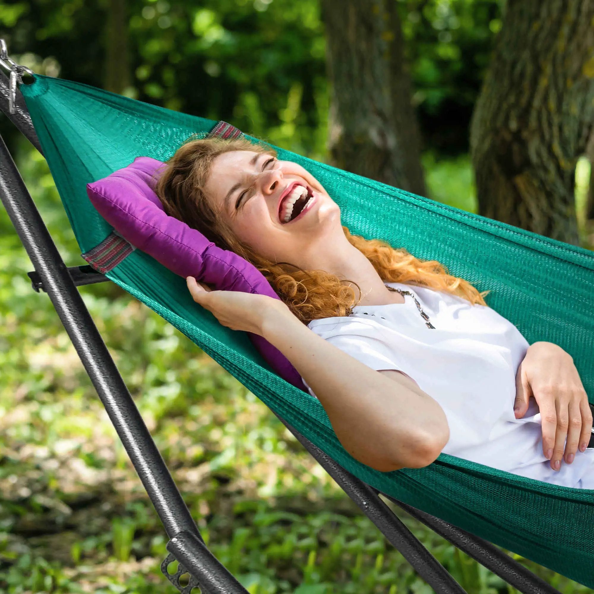 Tranquillo Universal Hammock with Medium Size Stands for Ultimate Relaxation - Ideal Universal Hammock Stands - Medium Size by Megsu