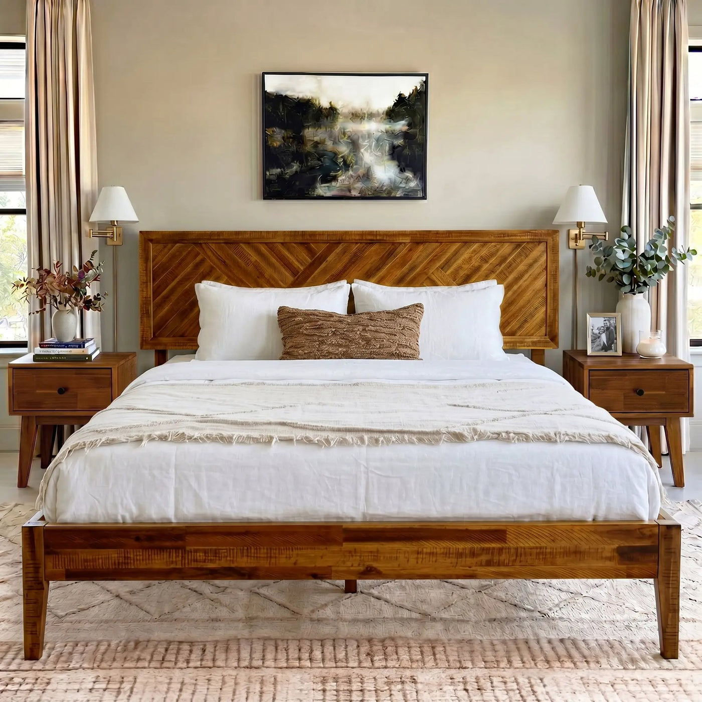 Sierra Solid Wood Bed Frame by Megsu