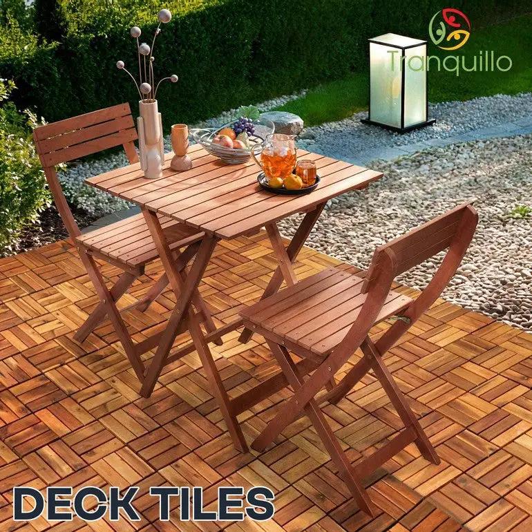Solid Wood Deck Tiles Set 10 by Megsu