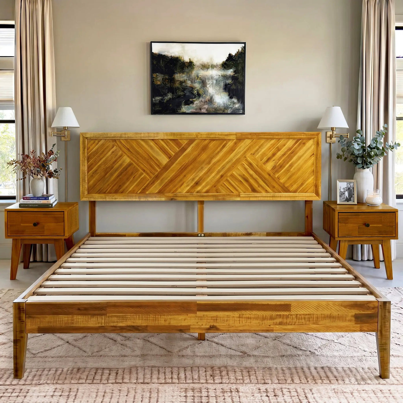 Sierra Solid Wood Bed Frame by Megsu