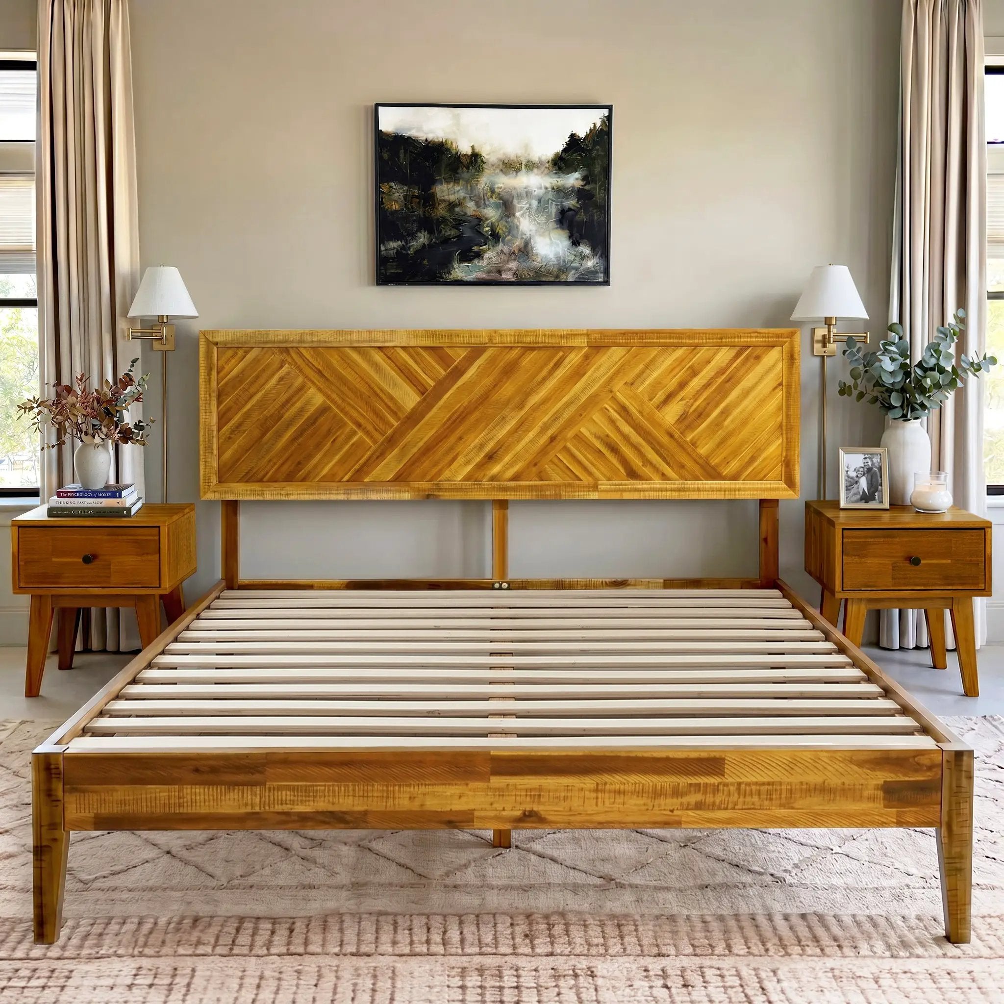 Sierra Solid Wood Bed Frame by Megsu