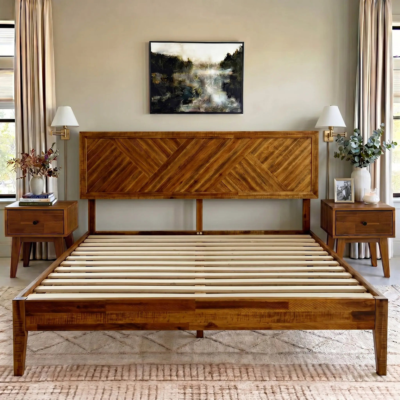 Sierra Solid Wood Bed Frame by Megsu