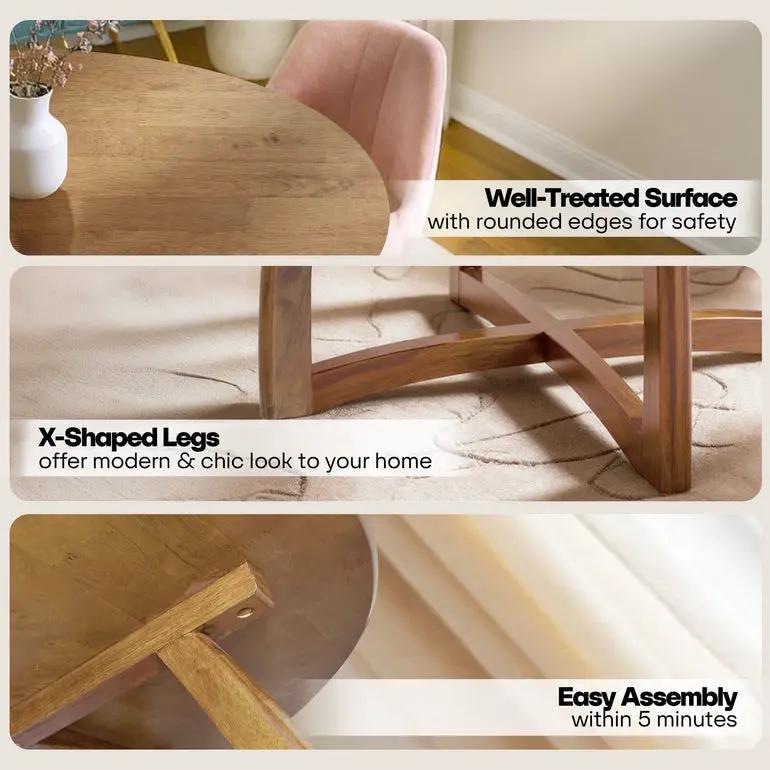 Alma 36 Inches Round Dining Table by Megsu