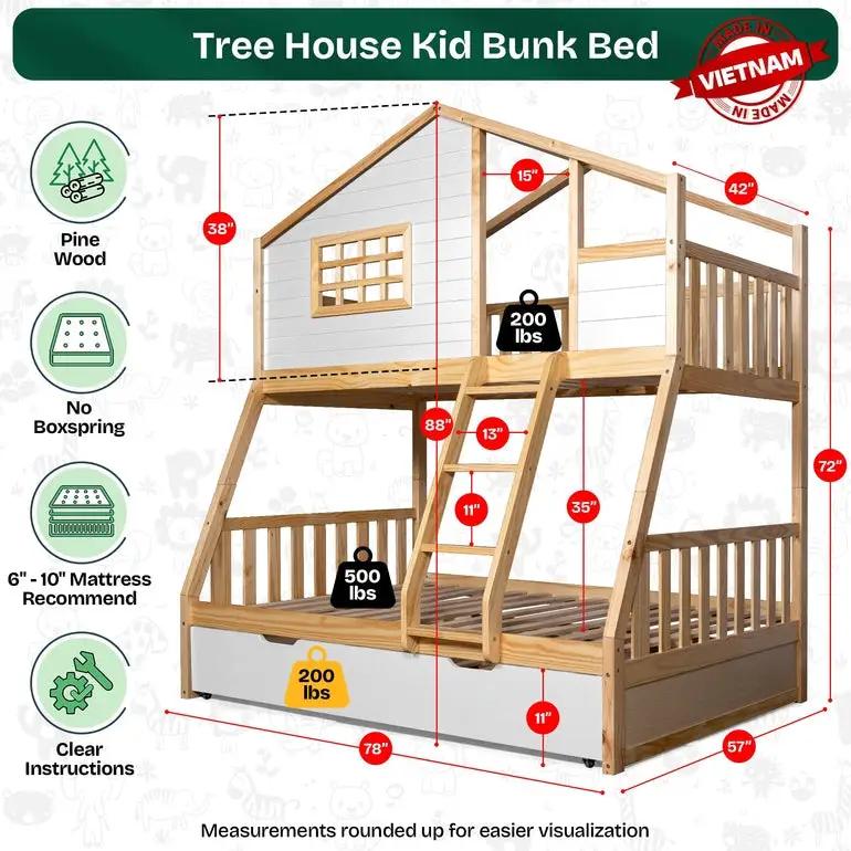 Treehouse Kid Bunk Bed by Megsu
