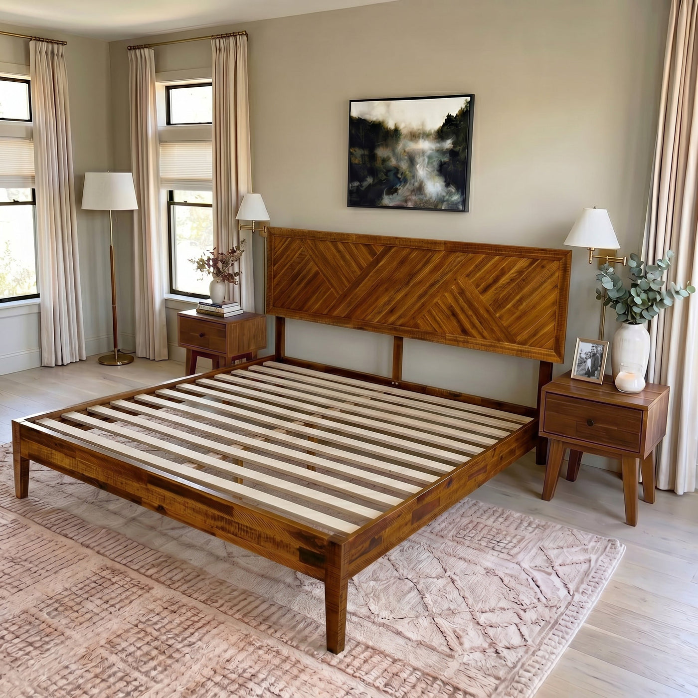 Sierra Solid Wood Bed Frame by Megsu