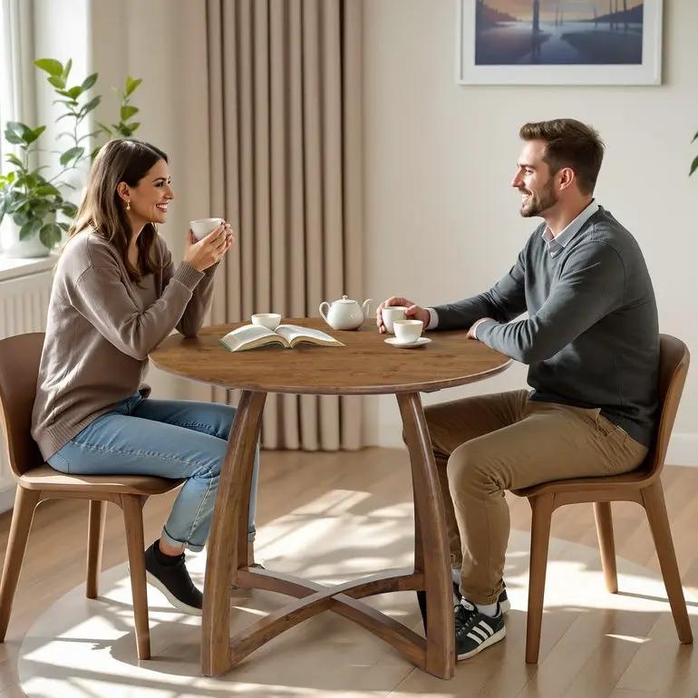 Alma 36 Inches Round Dining Table by Megsu