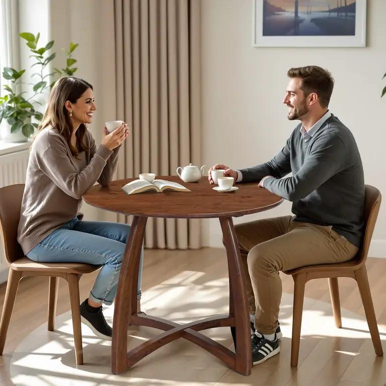 Alma 36 Inches Round Dining Table by Megsu