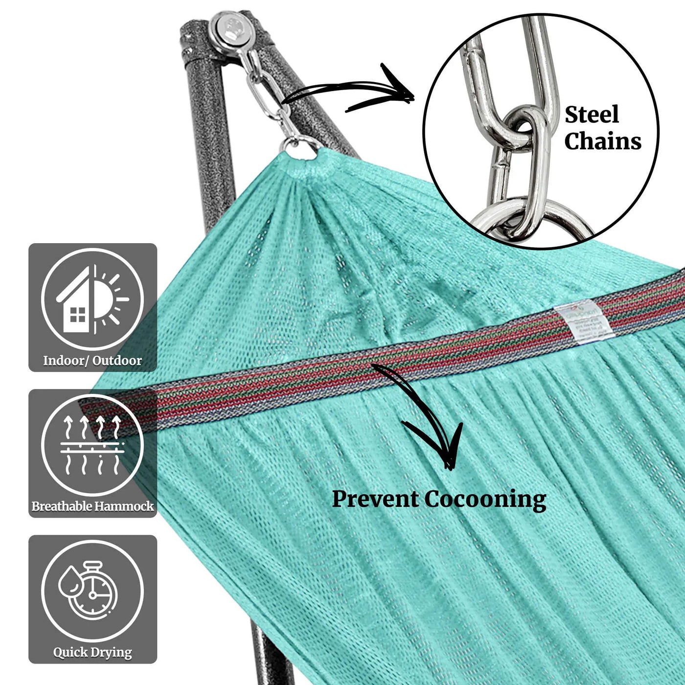Universal Hammock with Medium Size Stands by Megsu