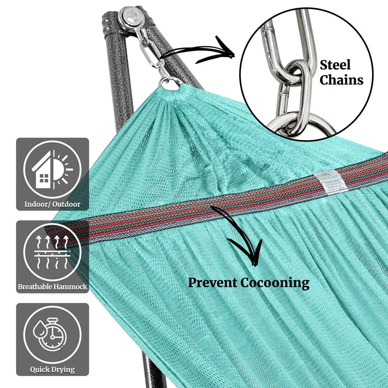 Tranquillo Universal Hammock with Medium Size Stands for Ultimate Relaxation - Ideal Universal Hammock Stands - Medium Size by Megsu