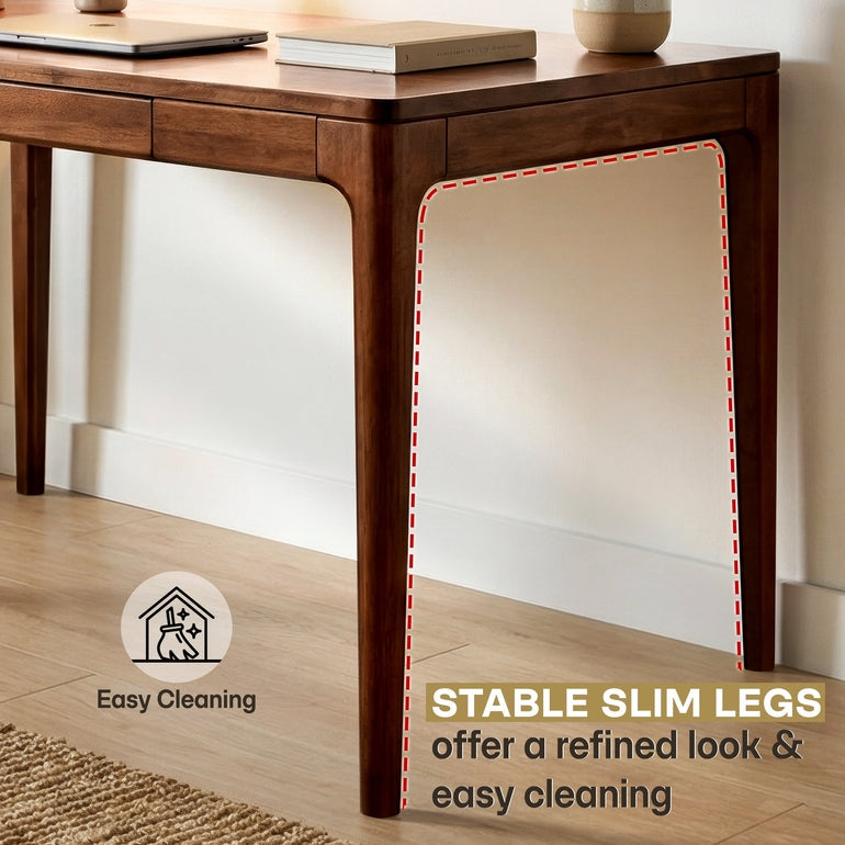 Wilma 48 Inches Rubber Wood Desk by Megsu