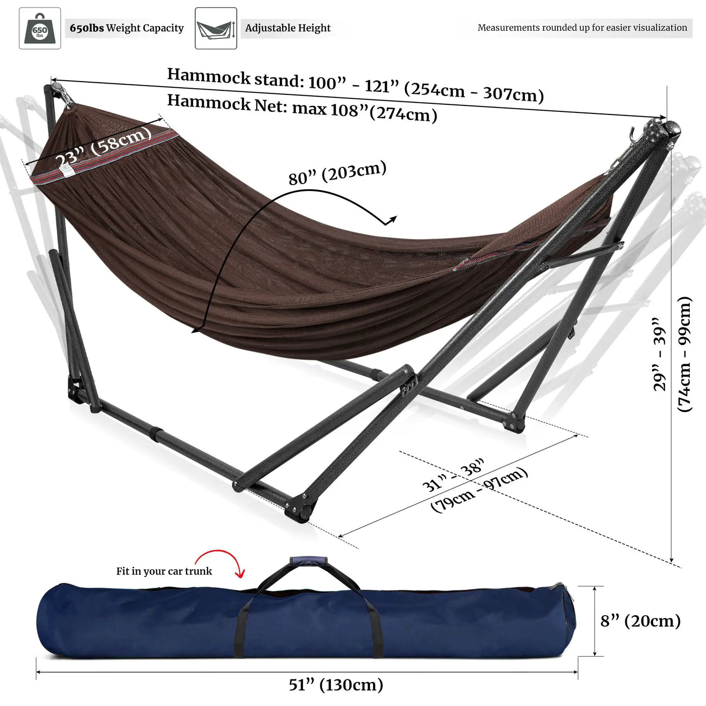 Universal Hammock with Medium Size Stands by Megsu