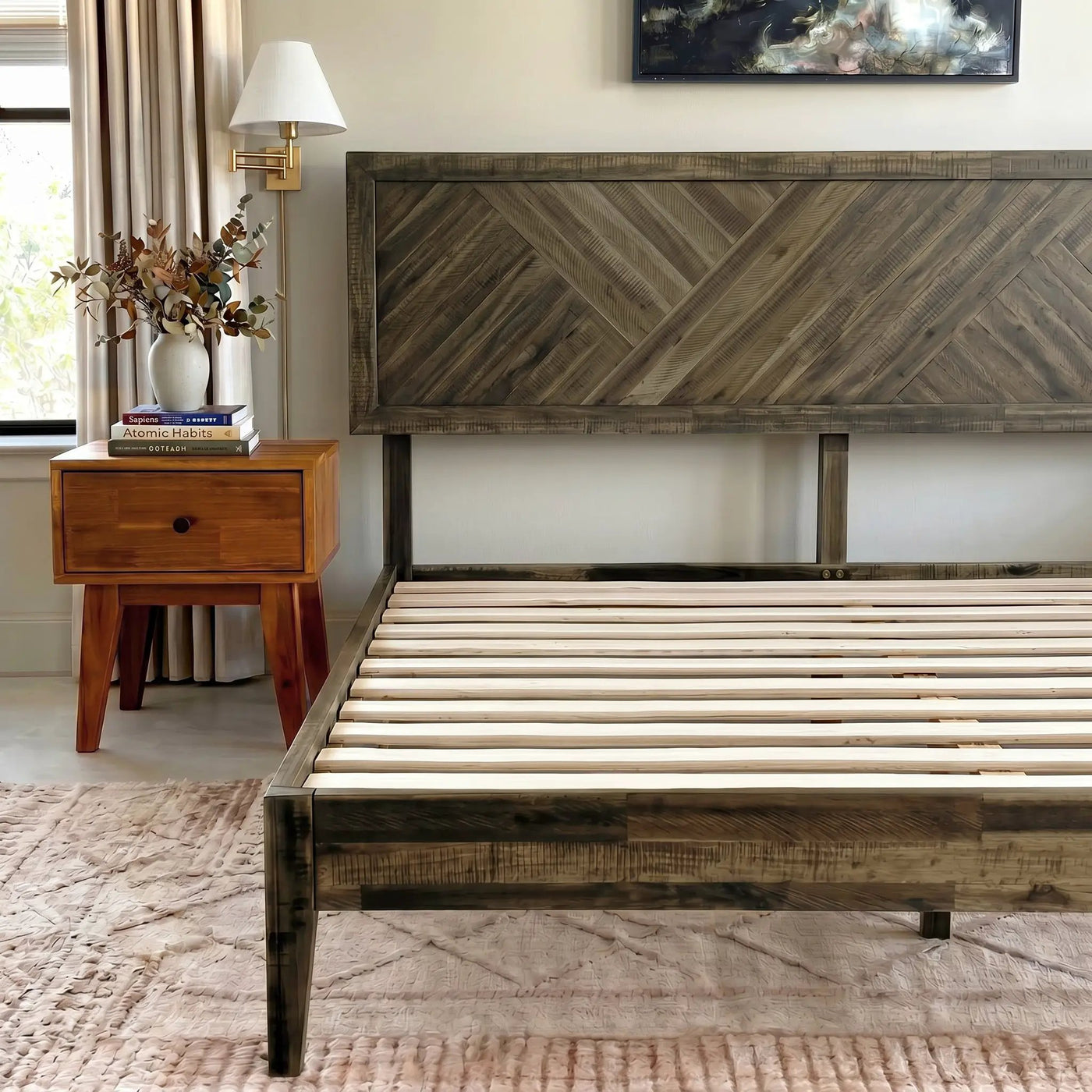 Sierra Solid Wood Bed Frame by Megsu