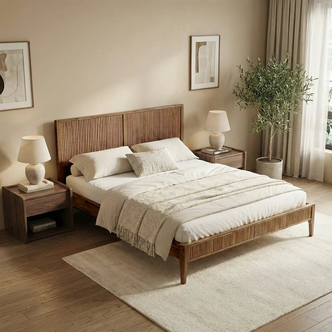 Bosk Solid Wood Bed Frame by Megsu