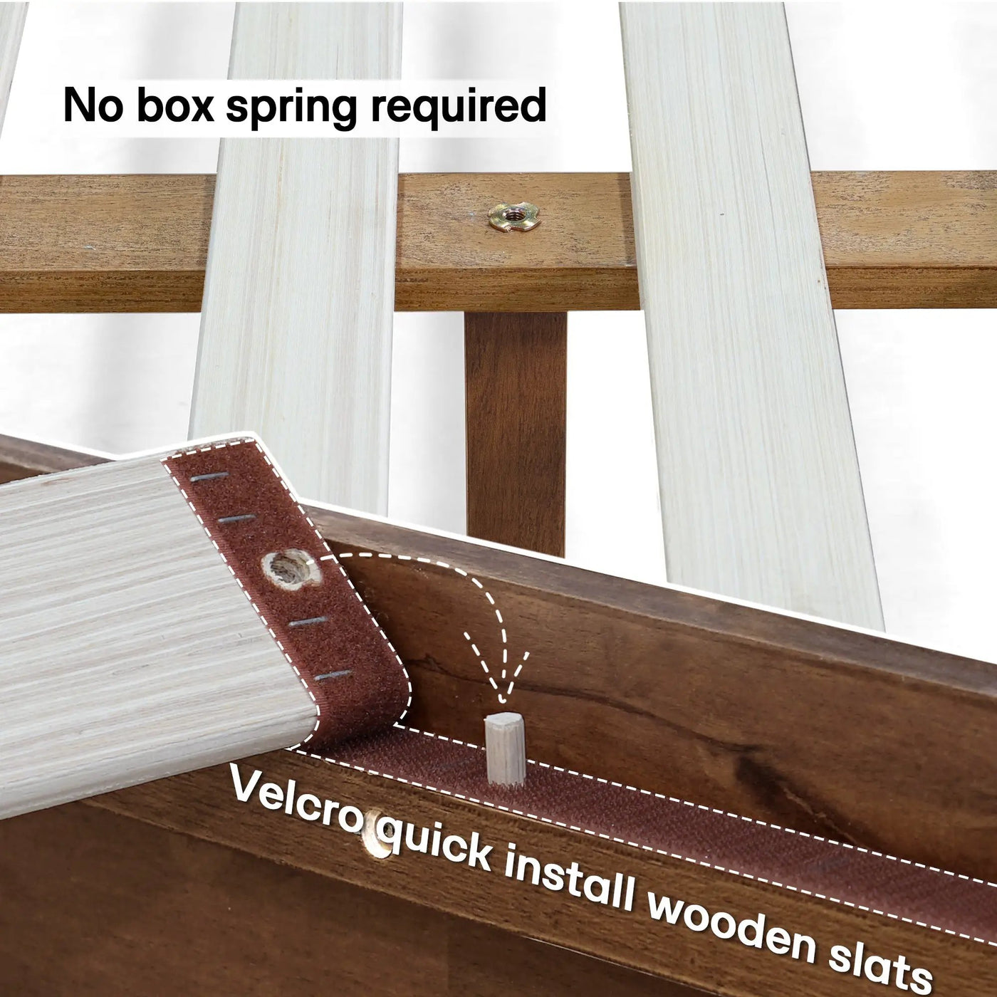 Aurora Solid Wood Bed Frame by Megsu