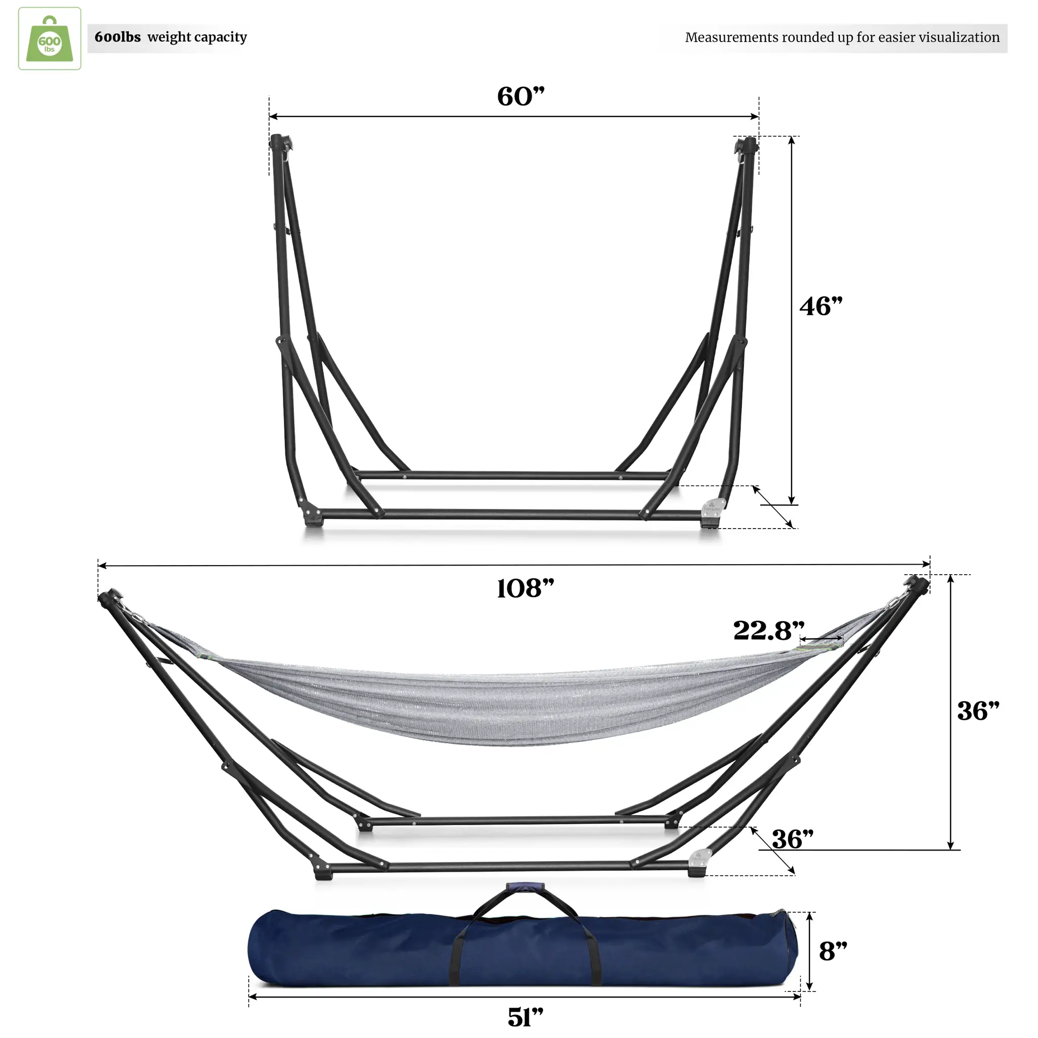Tranquillo UniGen Transforming Hammock Stand for Ultimate Relaxation by Megsu