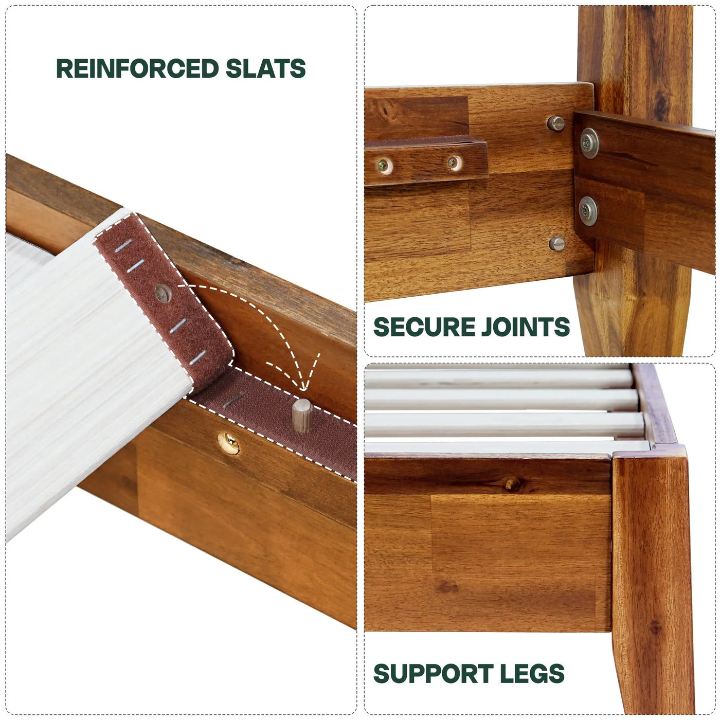 Emery Solid Wood Bed Frame by Megsu