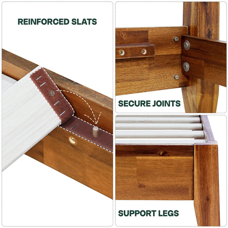 Emery Solid Wood Bed Frame by Megsu