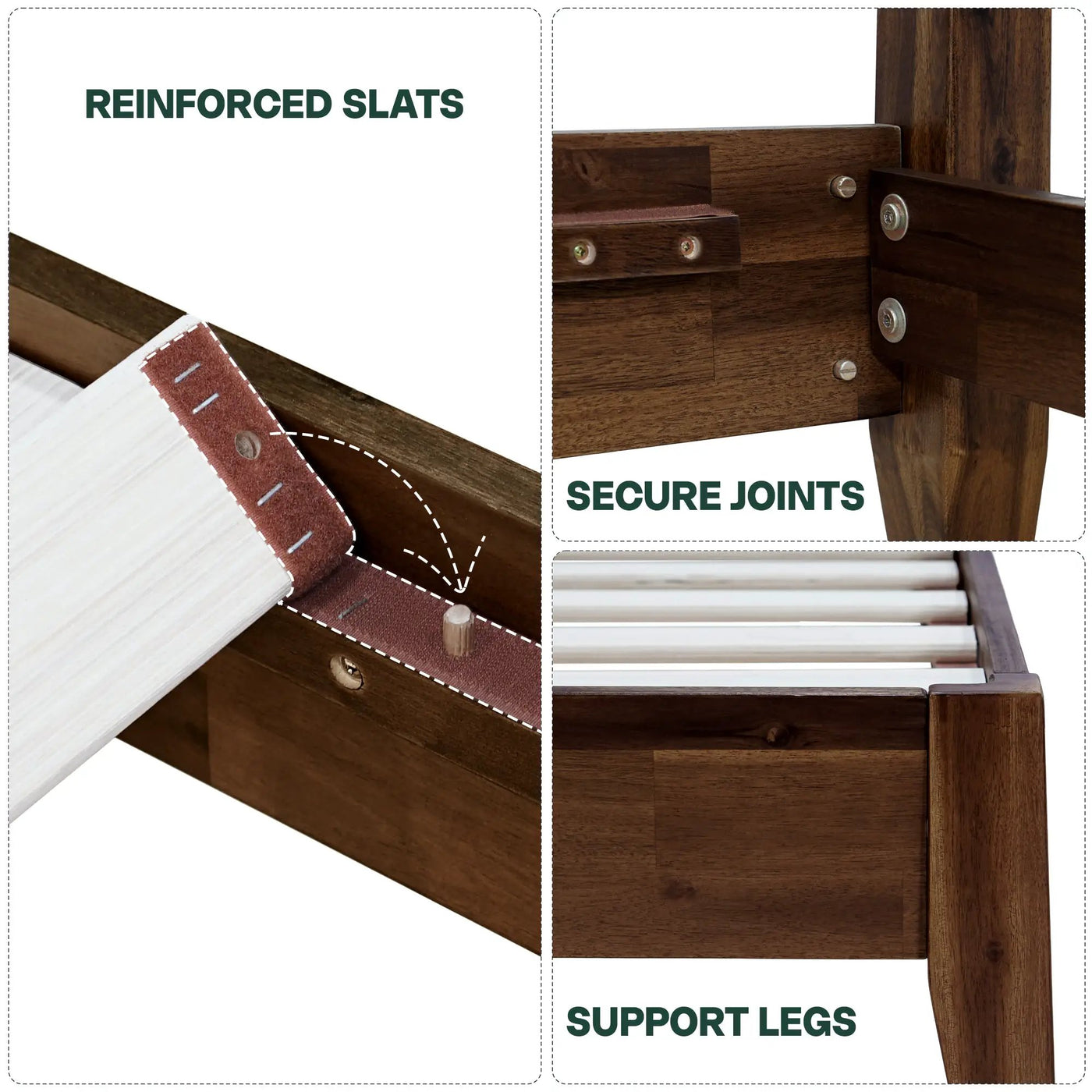 Emery Solid Wood Bed Frame by Megsu