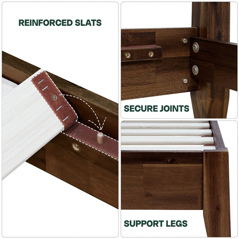 Emery Solid Wood Bed Frame by Megsu