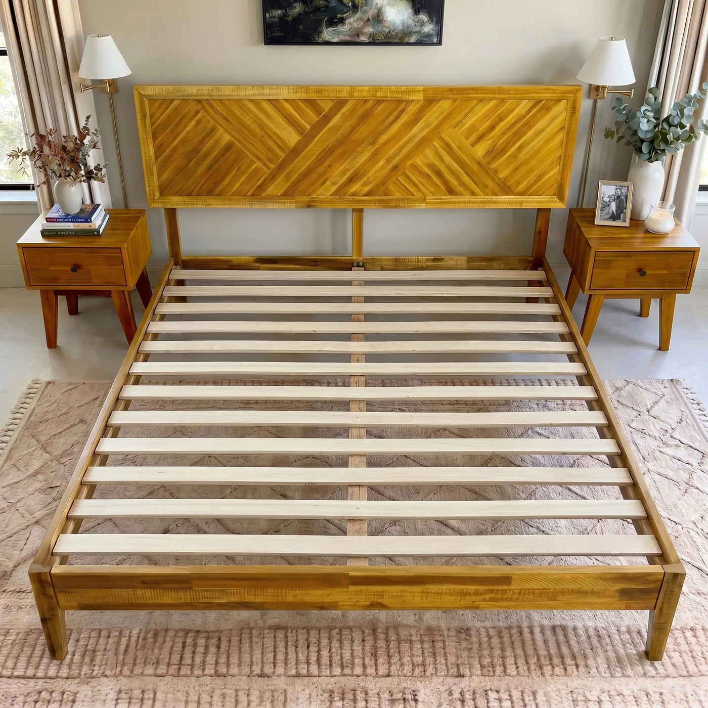 Sierra Solid Wood Bed Frame by Megsu
