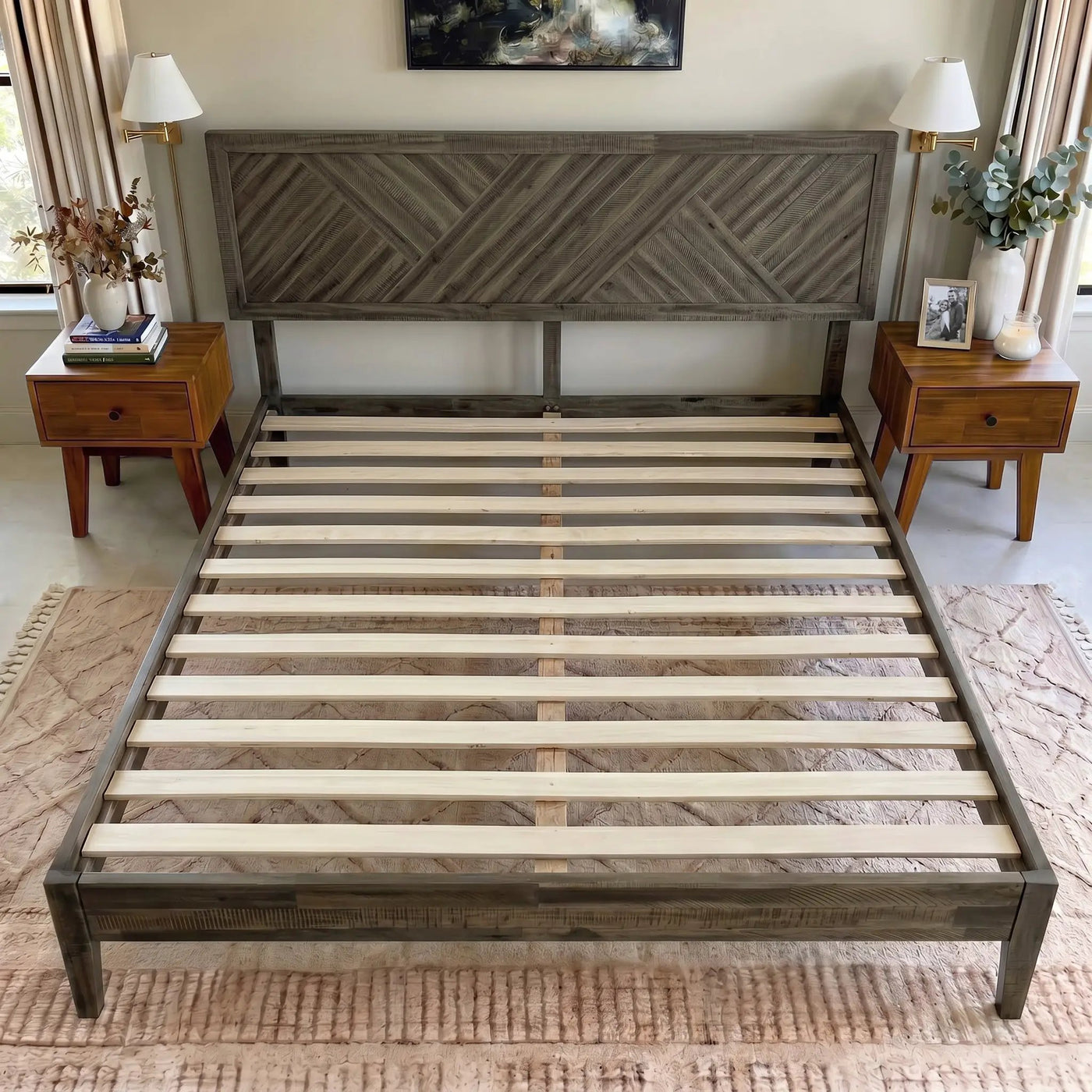 Sierra Solid Wood Bed Frame by Megsu