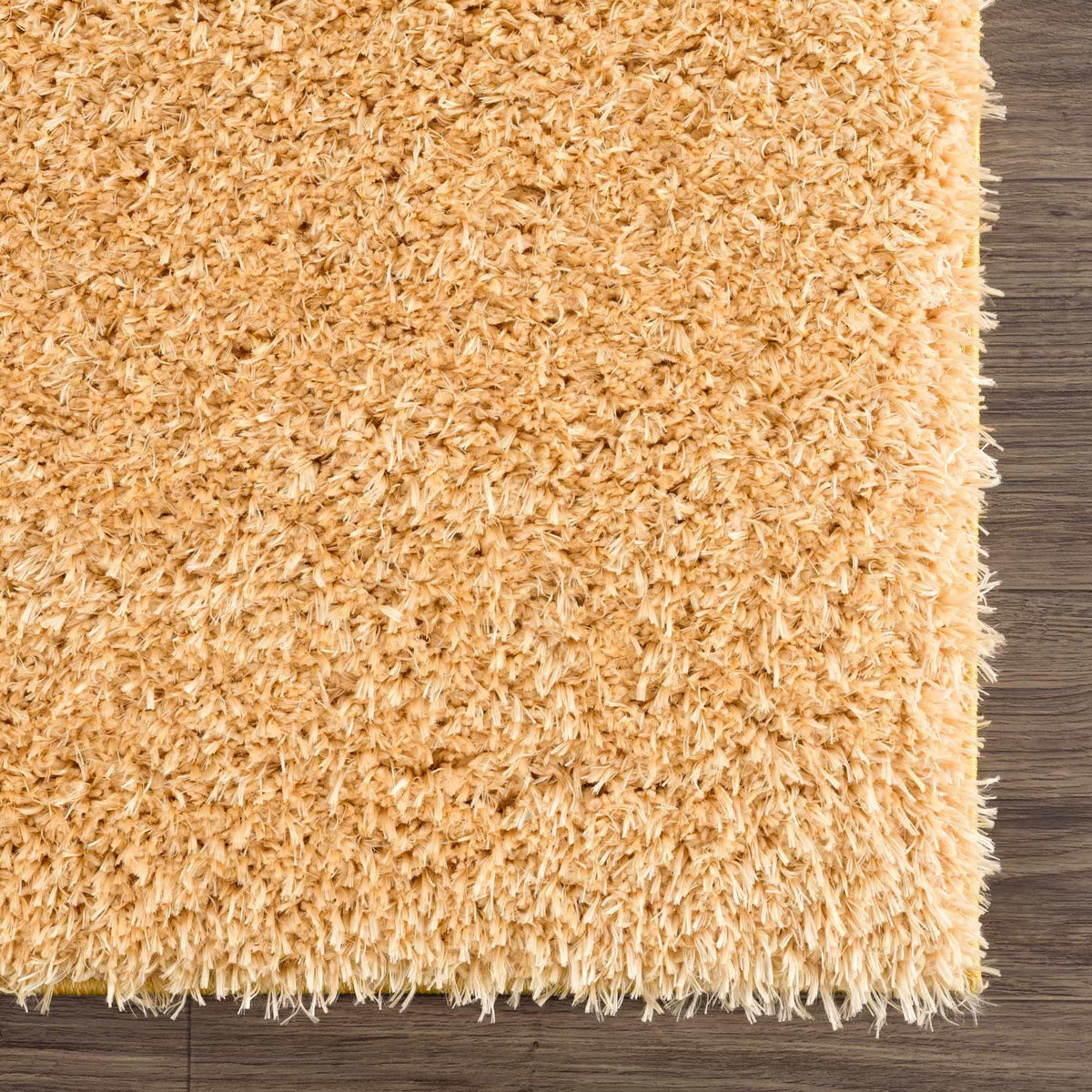 Faina Solid Gold Shag Washable Area Rug - Clearance, photo 8 of 17