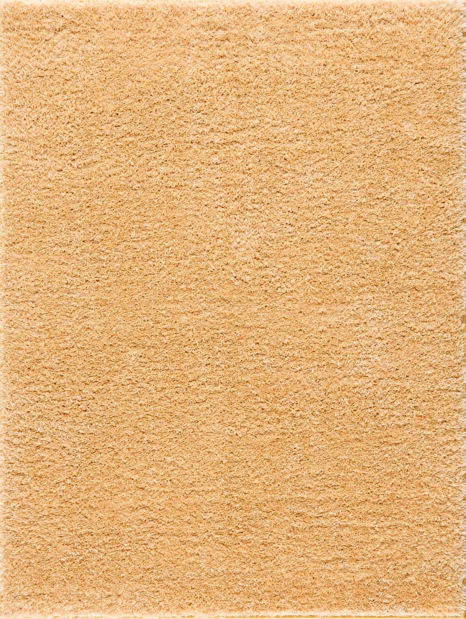 Faina Solid Gold Shag Washable Area Rug - Clearance by Boutique Rugs