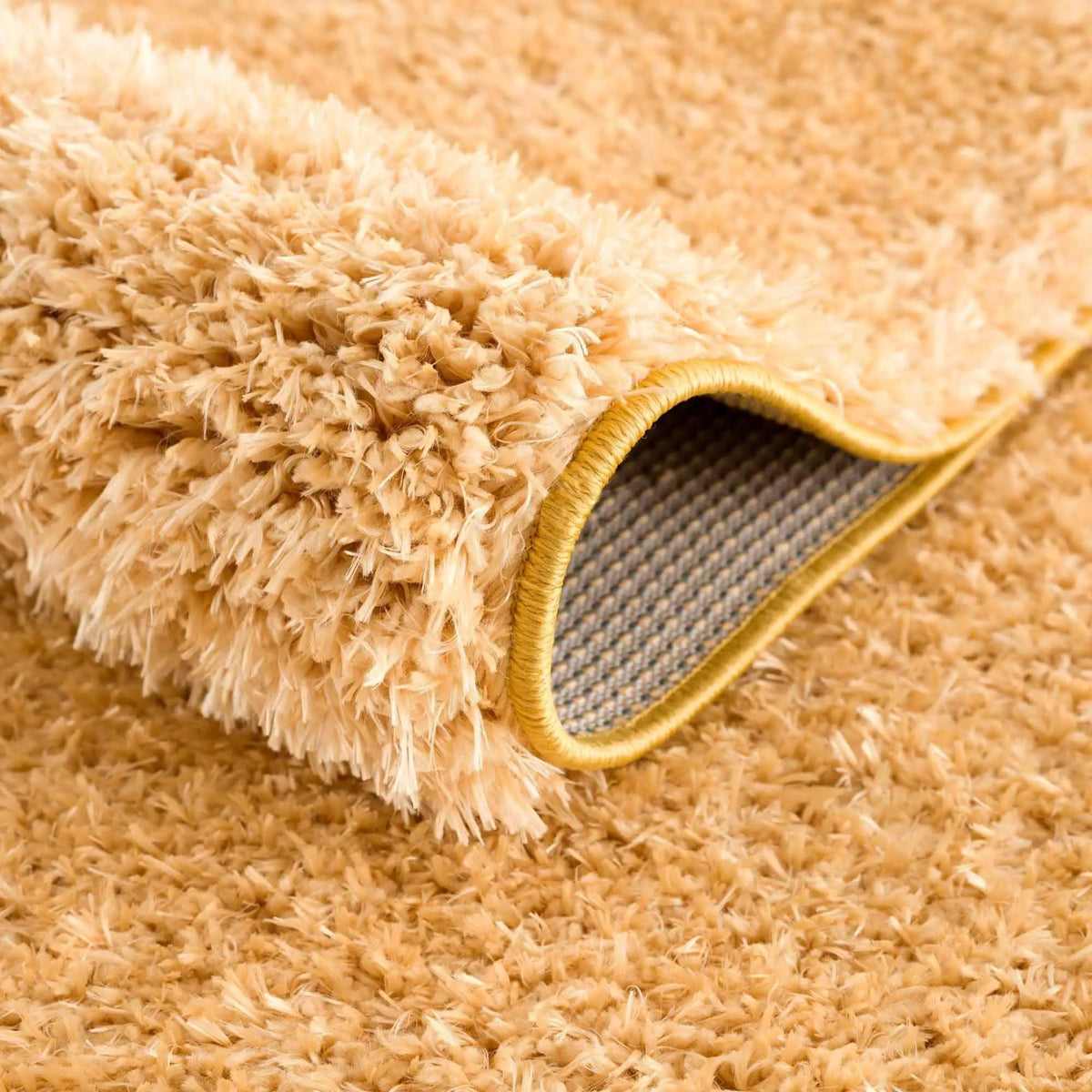 Faina Solid Gold Shag Washable Area Rug - Clearance, photo 6 of 17