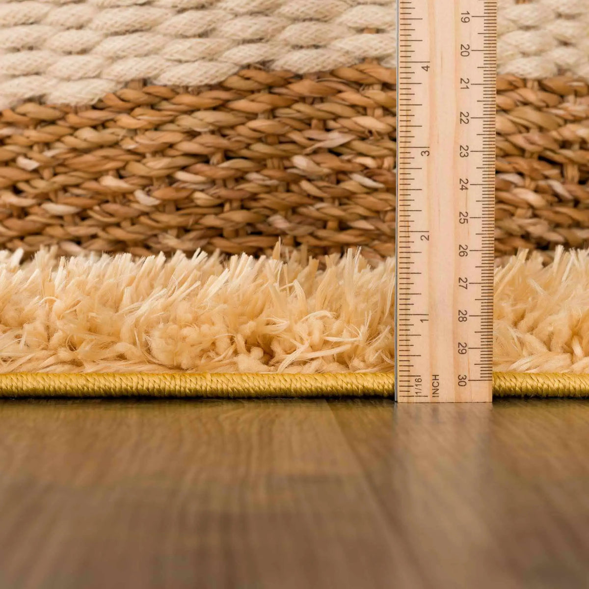 Faina Solid Gold Shag Washable Area Rug - Clearance, photo 11 of 17