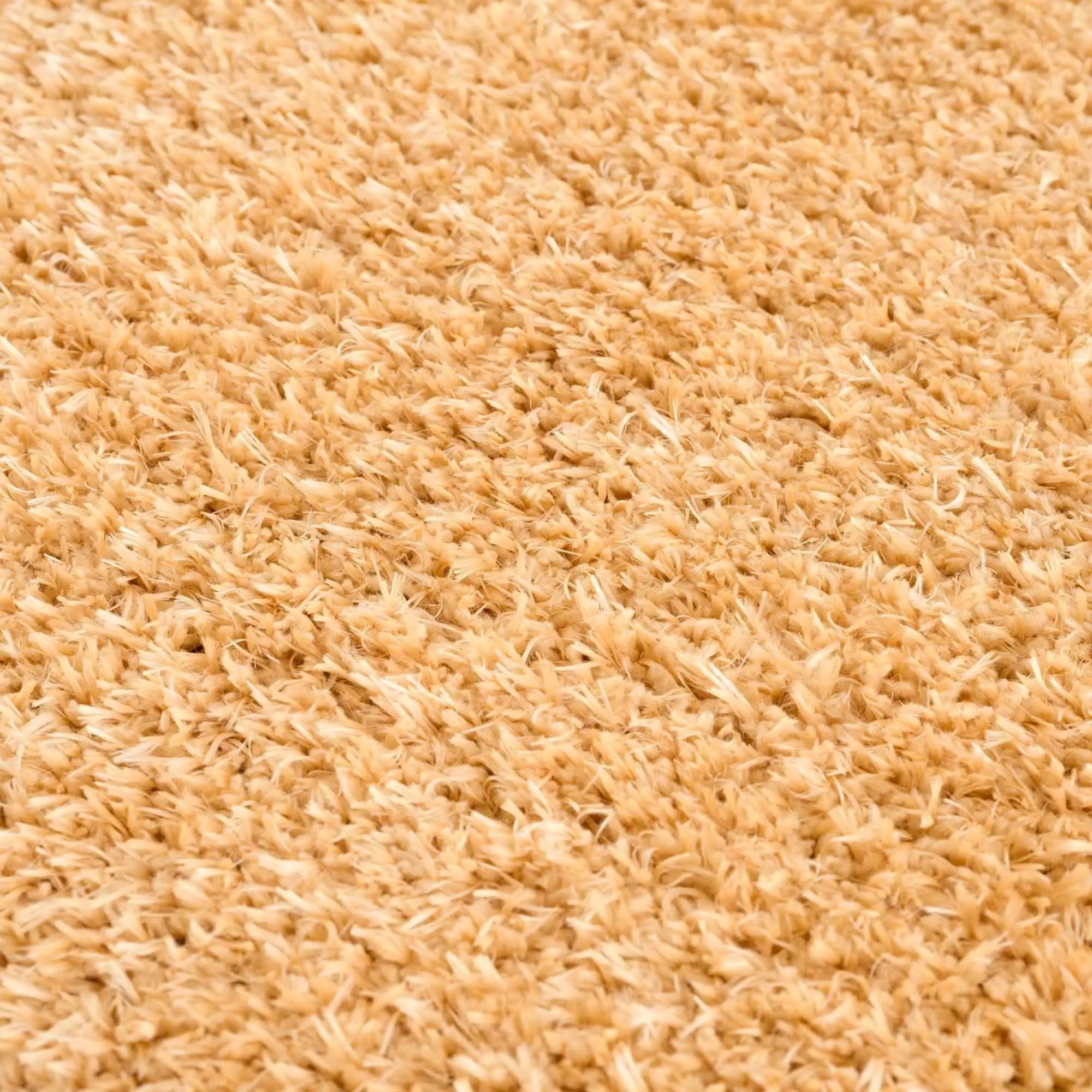 Faina Solid Gold Shag Washable Area Rug - Clearance by Boutique Rugs