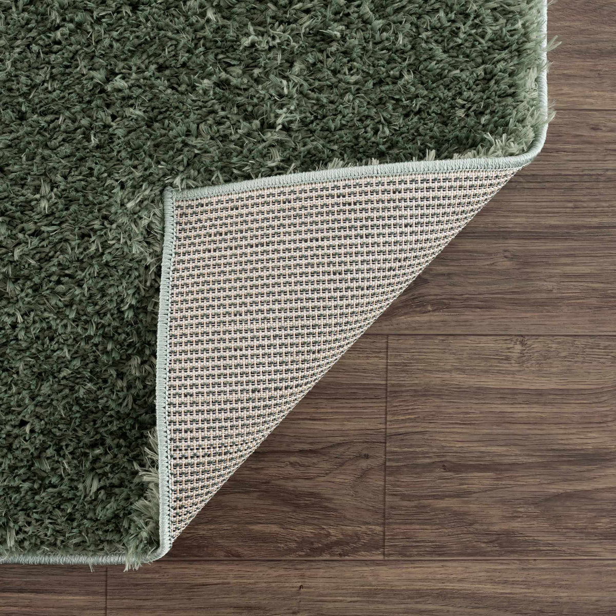 Faina Solid Green Shag Washable Area Rug - Clearance, photo 5 of 17