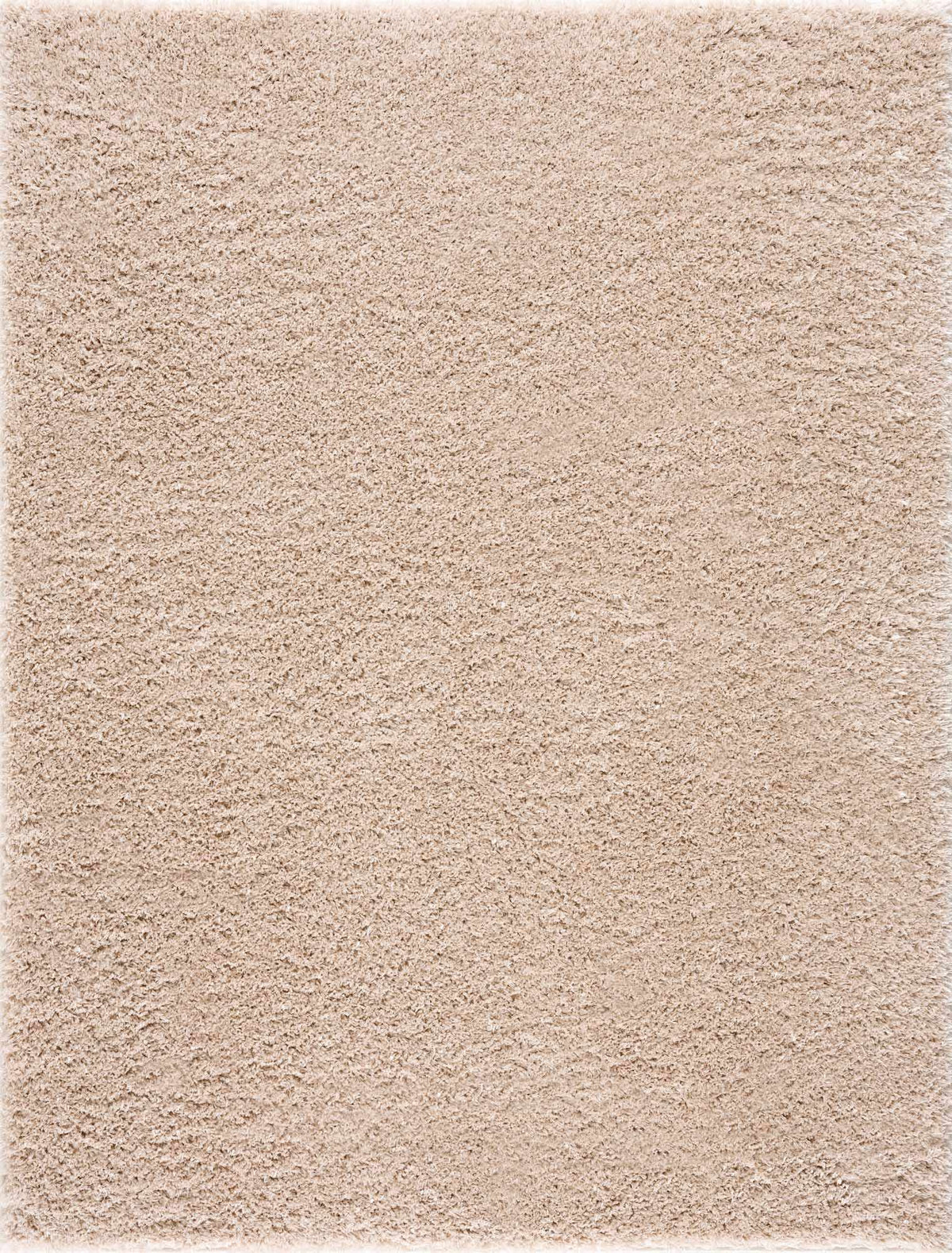 Faina Solid Beige Shag Rug Washable, photo 3 of 17