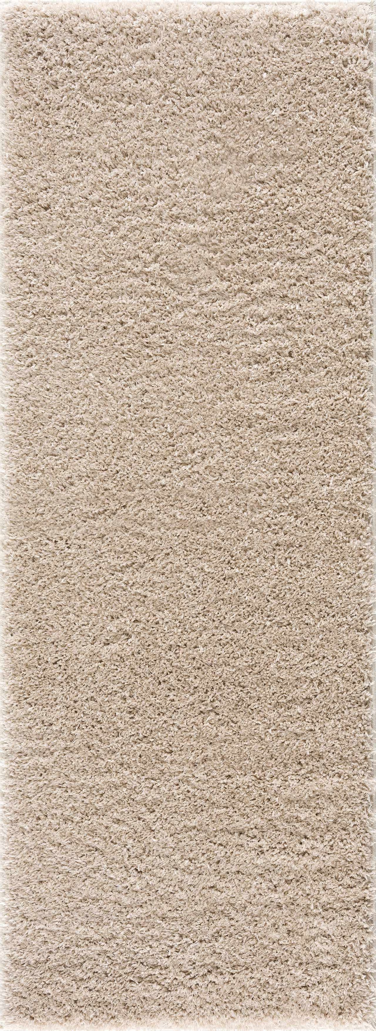 Faina Solid Beige Shag Rug Washable, photo 4 of 17