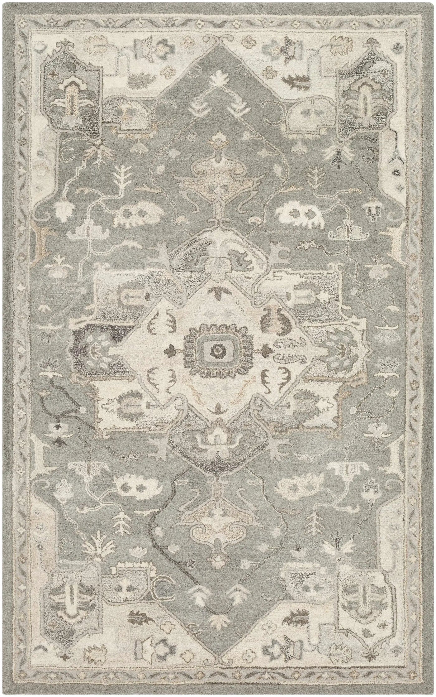 Broomfield 1196 Hand Tufted Taupe Wool Rug by Boutique Rugs