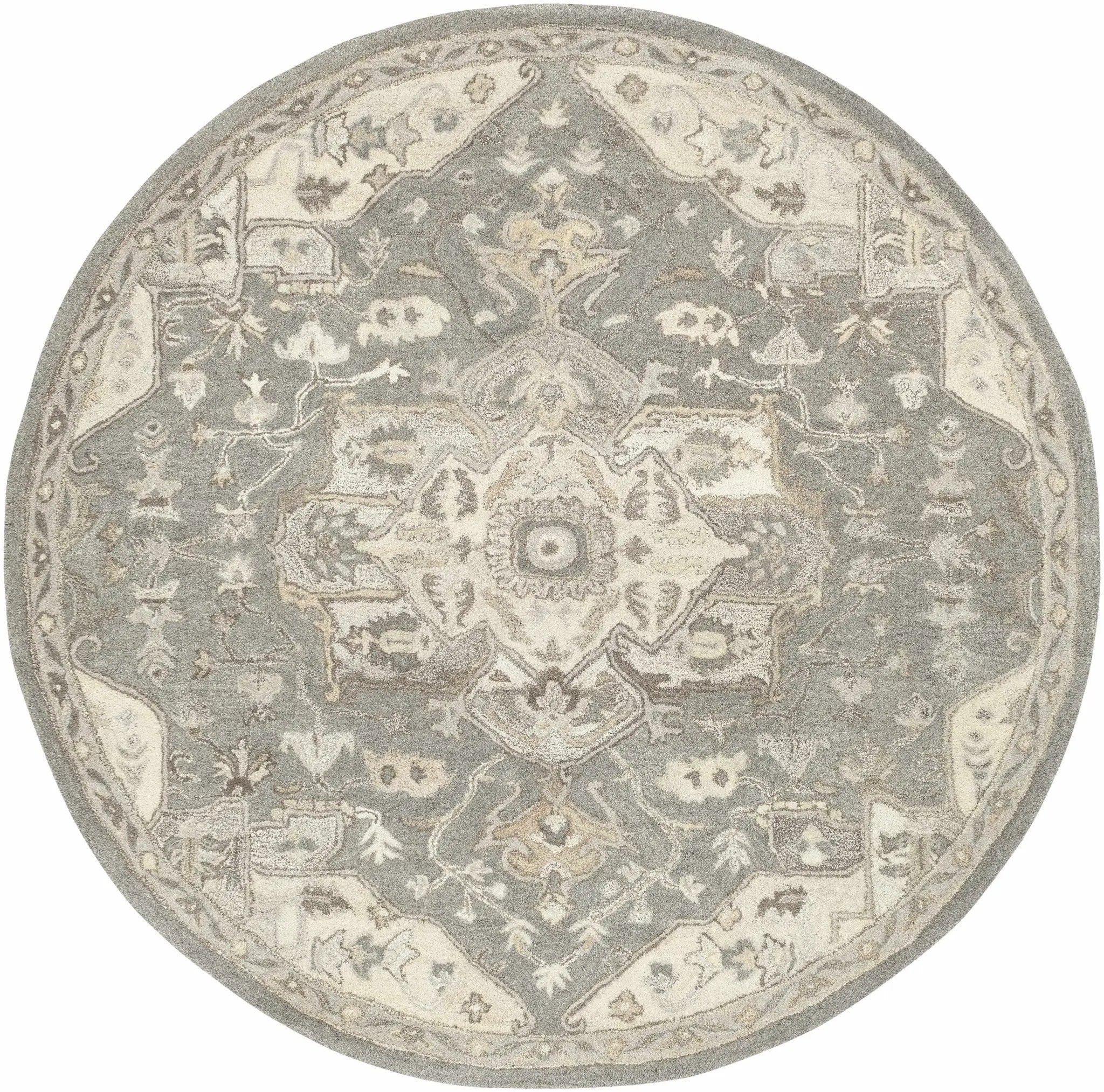 Broomfield 1196 Hand Tufted Taupe Wool Rug by Boutique Rugs