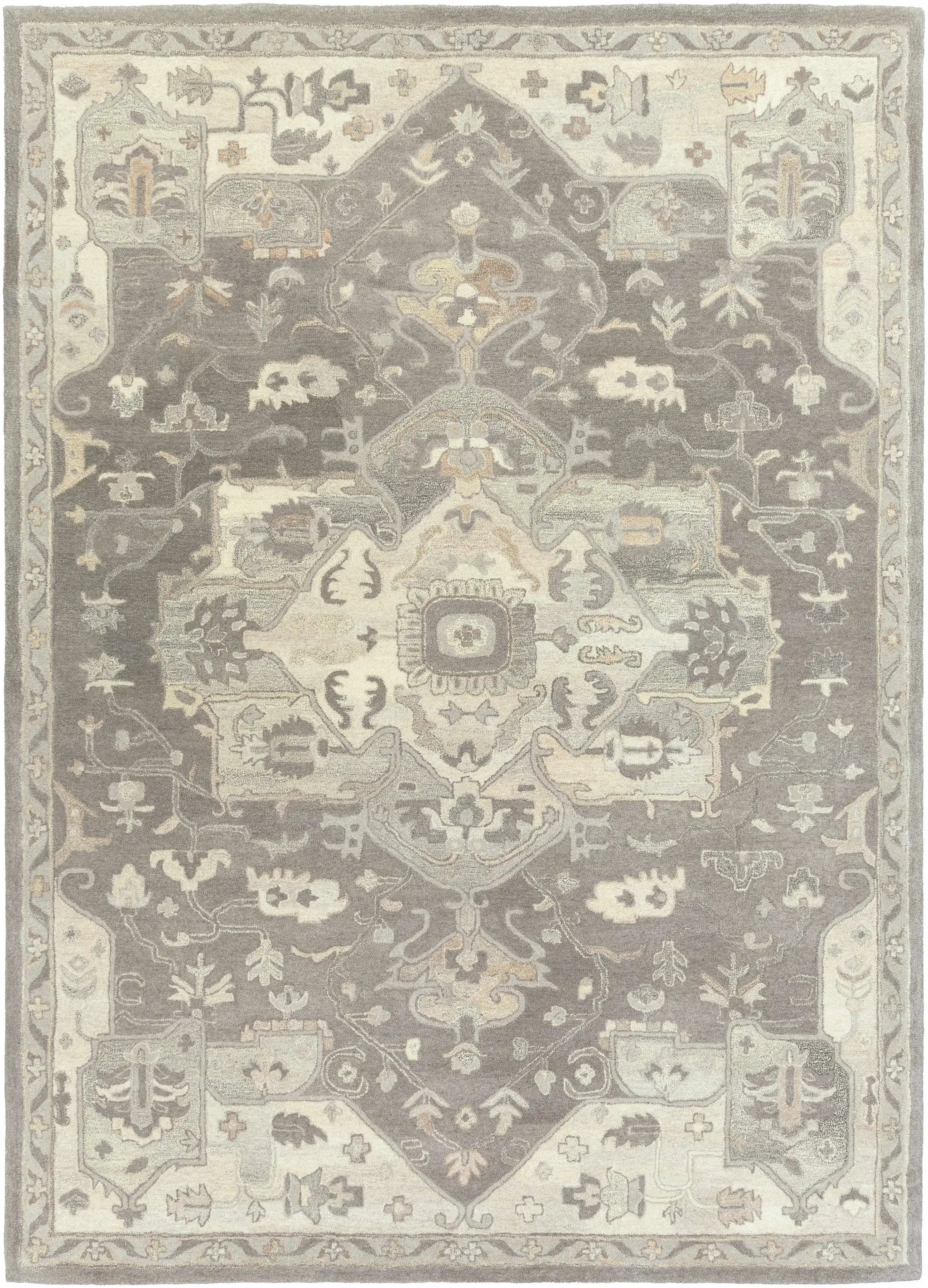 Broomfield 1196 Hand Tufted Taupe Wool Rug by Boutique Rugs