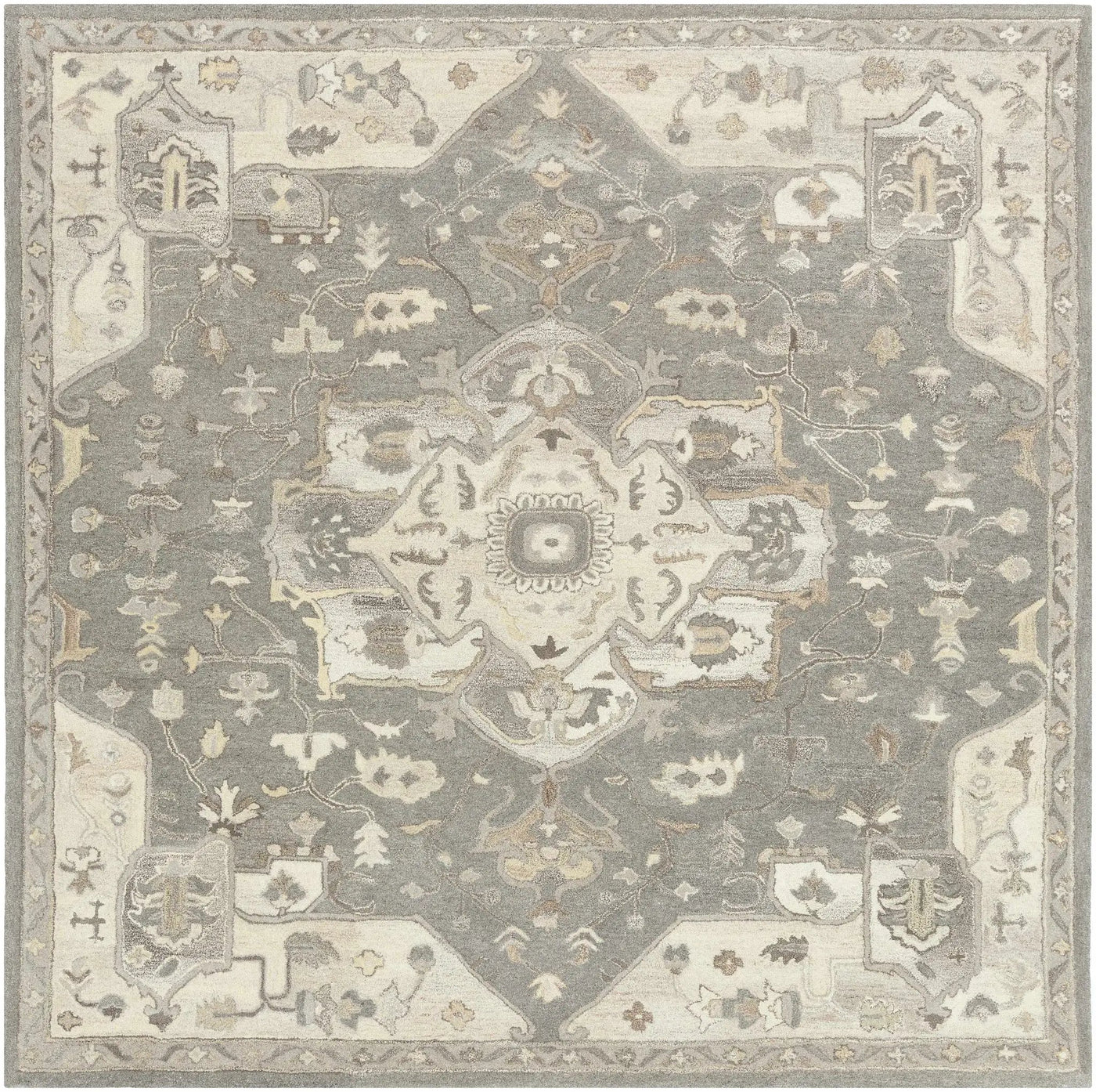 Broomfield 1196 Hand Tufted Taupe Wool Rug by Boutique Rugs