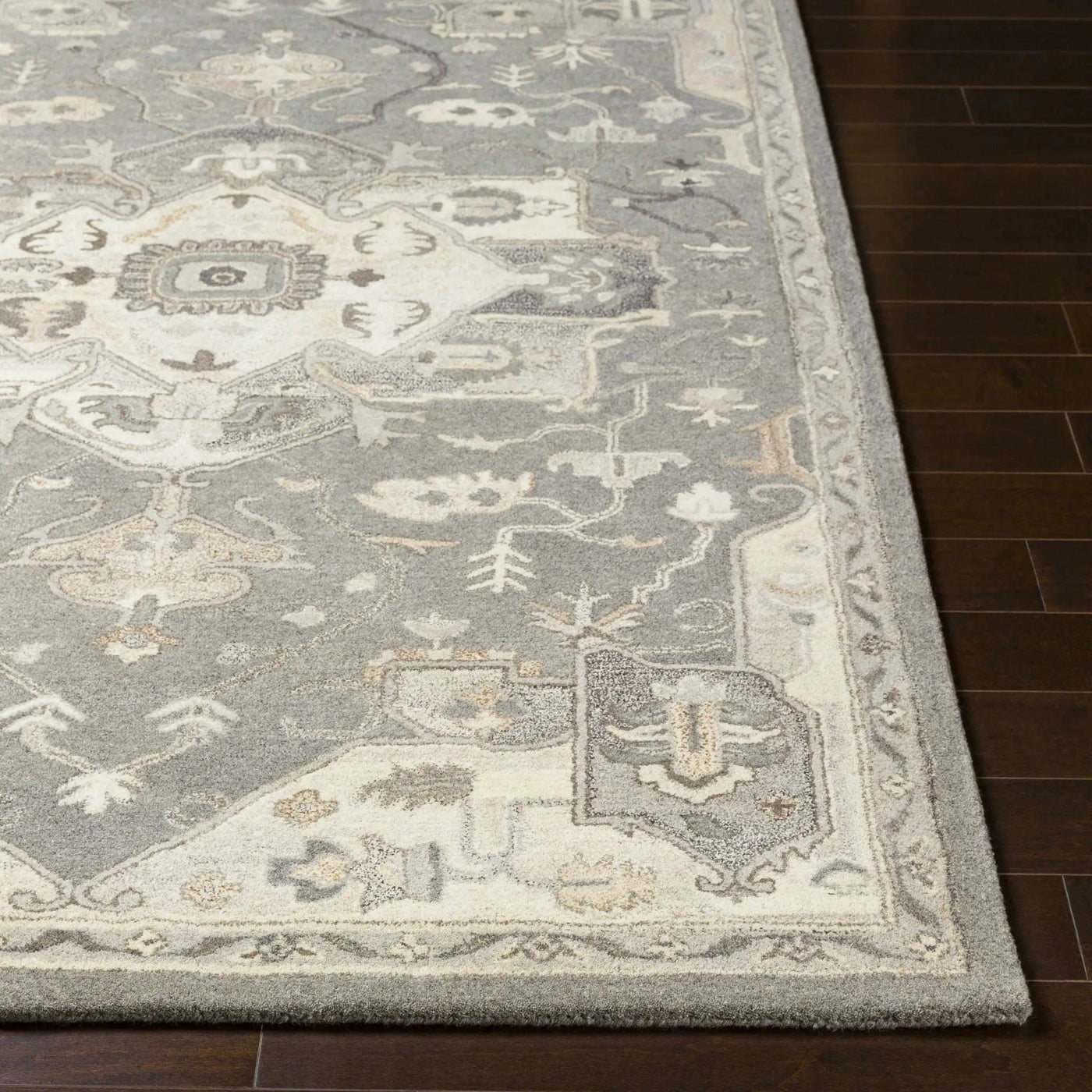 Broomfield 1196 Hand Tufted Taupe Wool Rug by Boutique Rugs