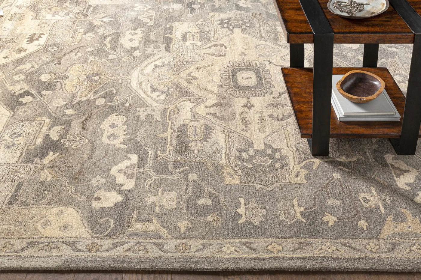 Broomfield 1196 Hand Tufted Taupe Wool Rug by Boutique Rugs
