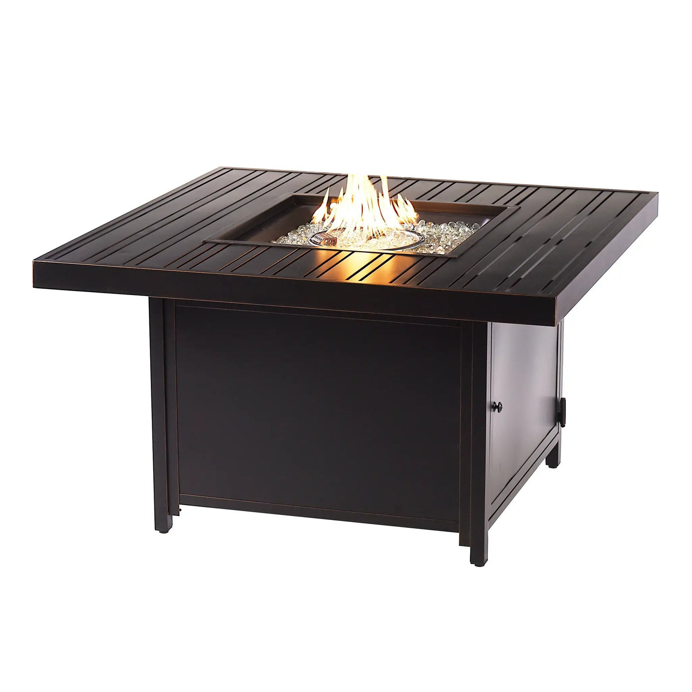 Aluminum 42-in Square Propane Fire Table with Beads, Covers and Lid by Sharicks
