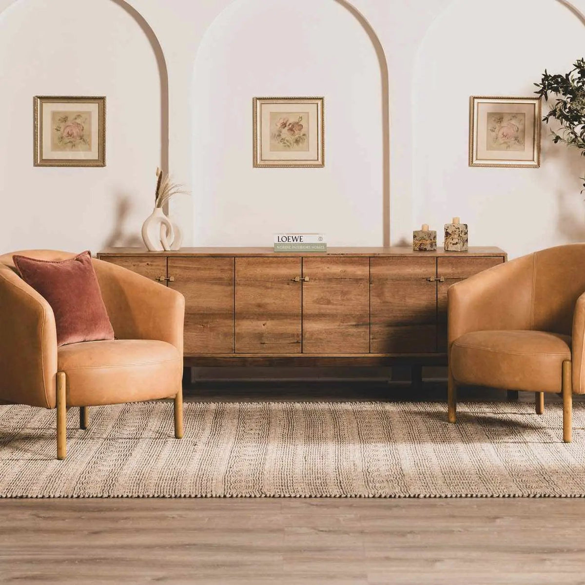Hanston Handmade Faux Silk Rug - Clearance, installed in a room