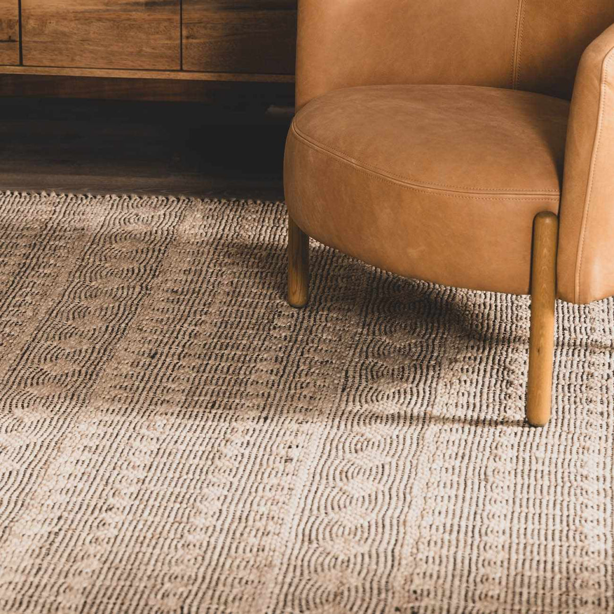 Hanston Handmade Faux Silk Rug - Clearance, installed in a room 3