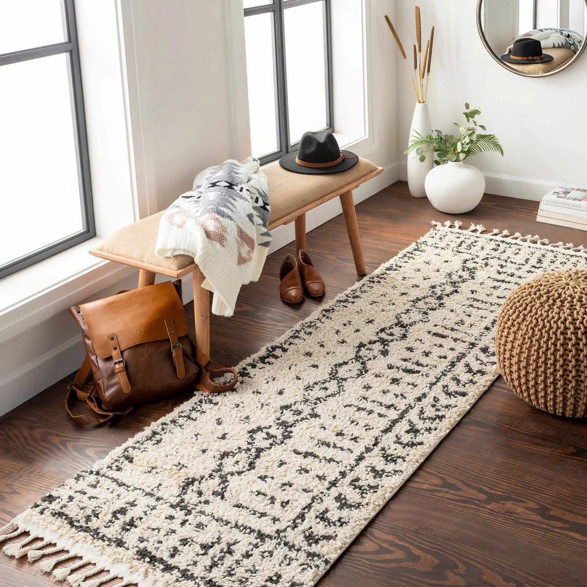 Hauppauge Berber Shag Carpet - Clearance, installed in a room