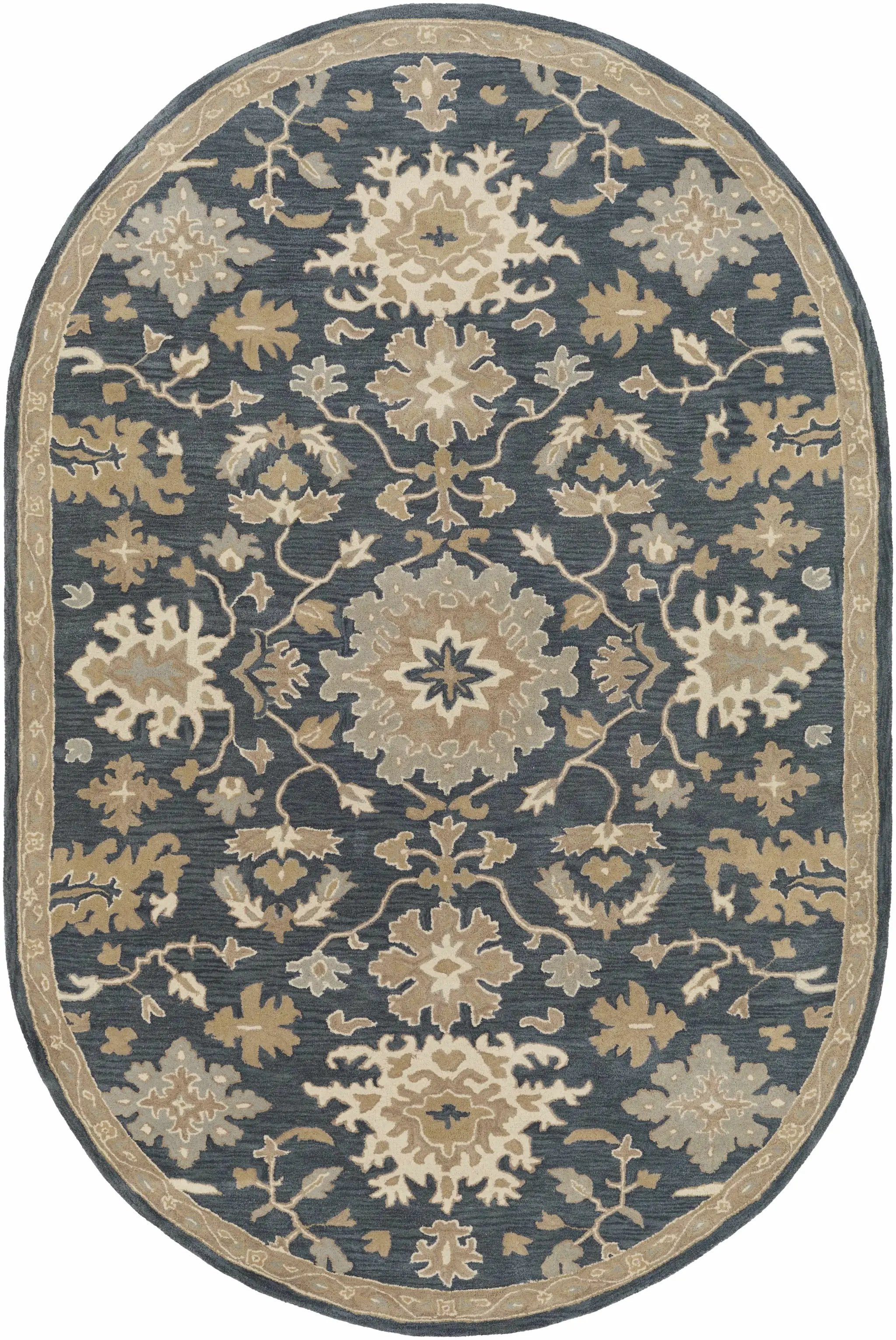 Caesar 1154 Navy Wool Rug by Boutique Rugs
