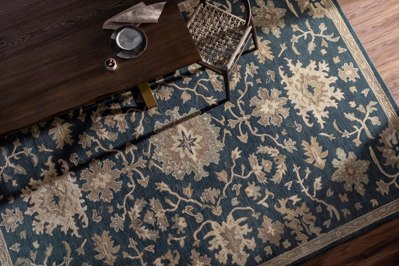 Caesar 1154 Navy Wool Rug by Boutique Rugs