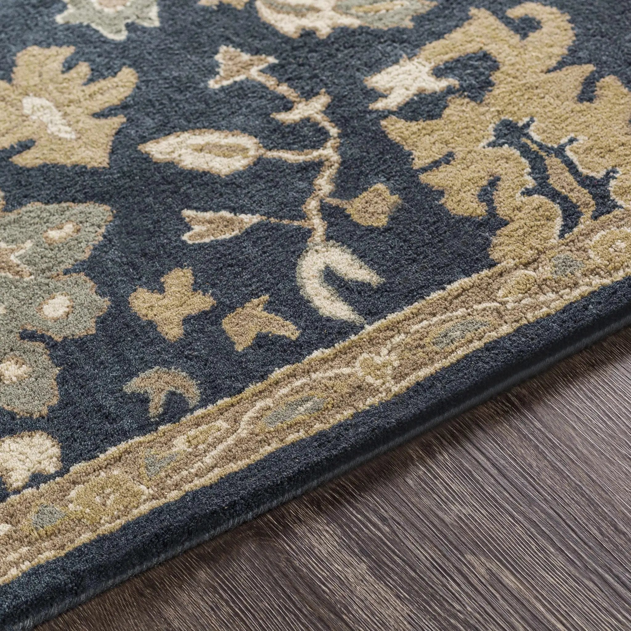 Caesar 1154 Navy Wool Rug by Boutique Rugs
