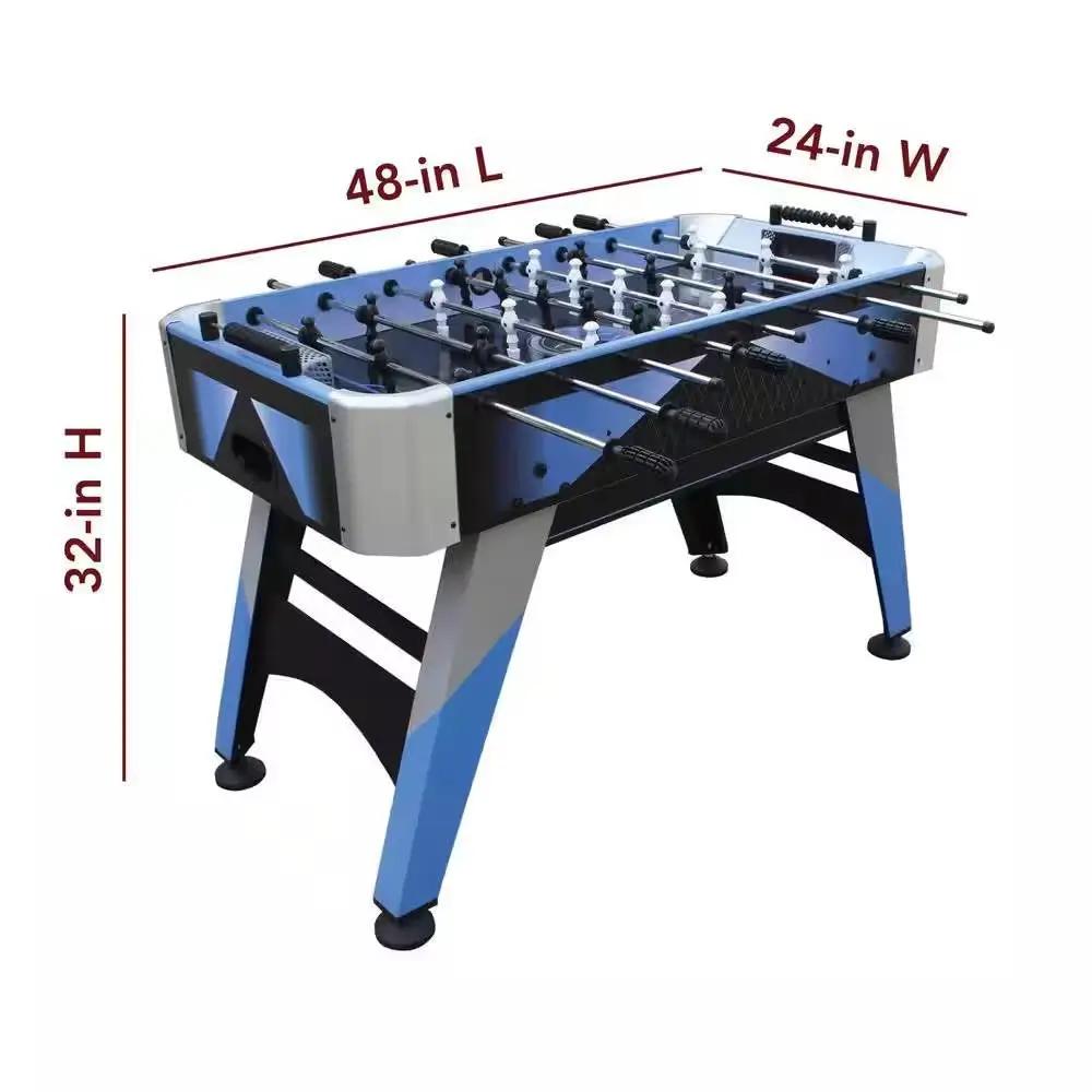 Blue Grey Black 4-foot Foosball Table with Abacus Scorers and 2 Balls by HomePacific
