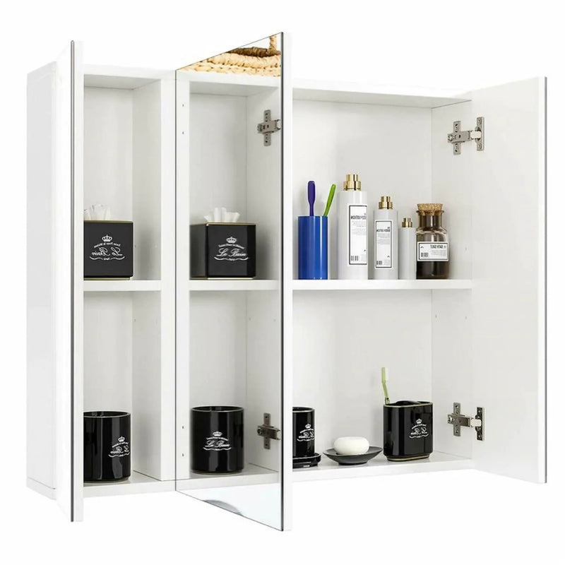 Modern 3-Door Wall Mounted Medicine Cabinet Bathroom Mirror Cupboard by HomePacific