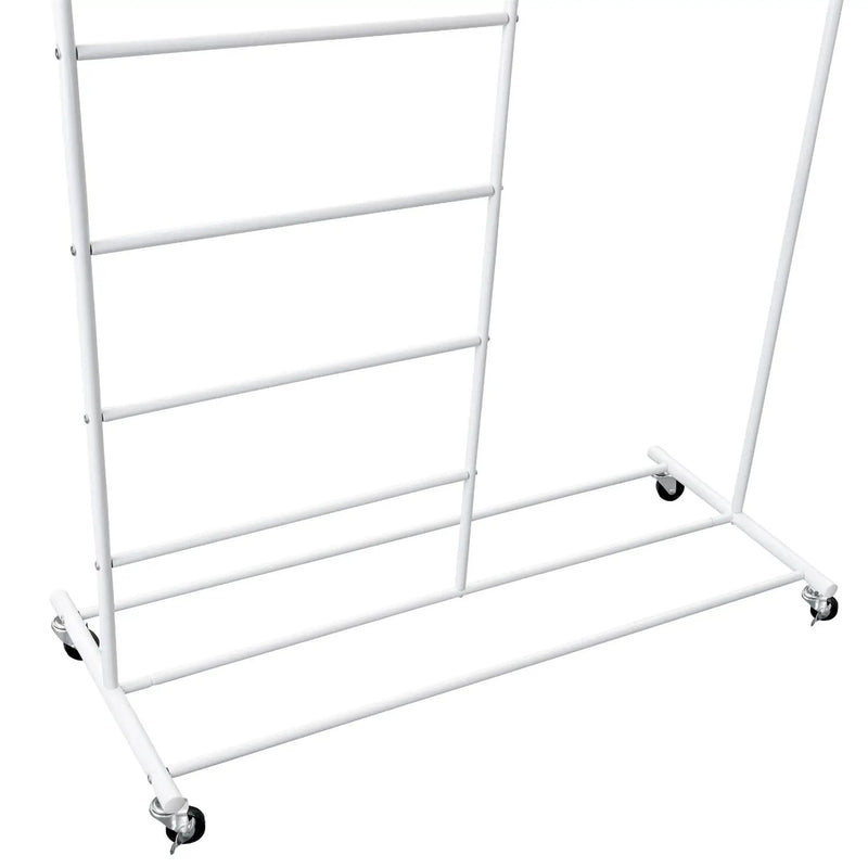 White Rolling Multi Use Laundry Clothes Drying Rack by HomePacific