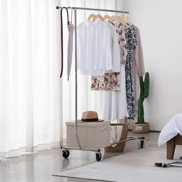 Heavy Duty Metal Clothing Garment Rack with Lockable Wheels - 250 lbs. Capacity by HomePacific